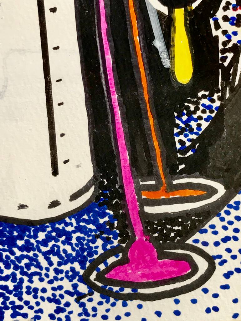 Original Abstract Science/Technology Drawing by Jim Harris