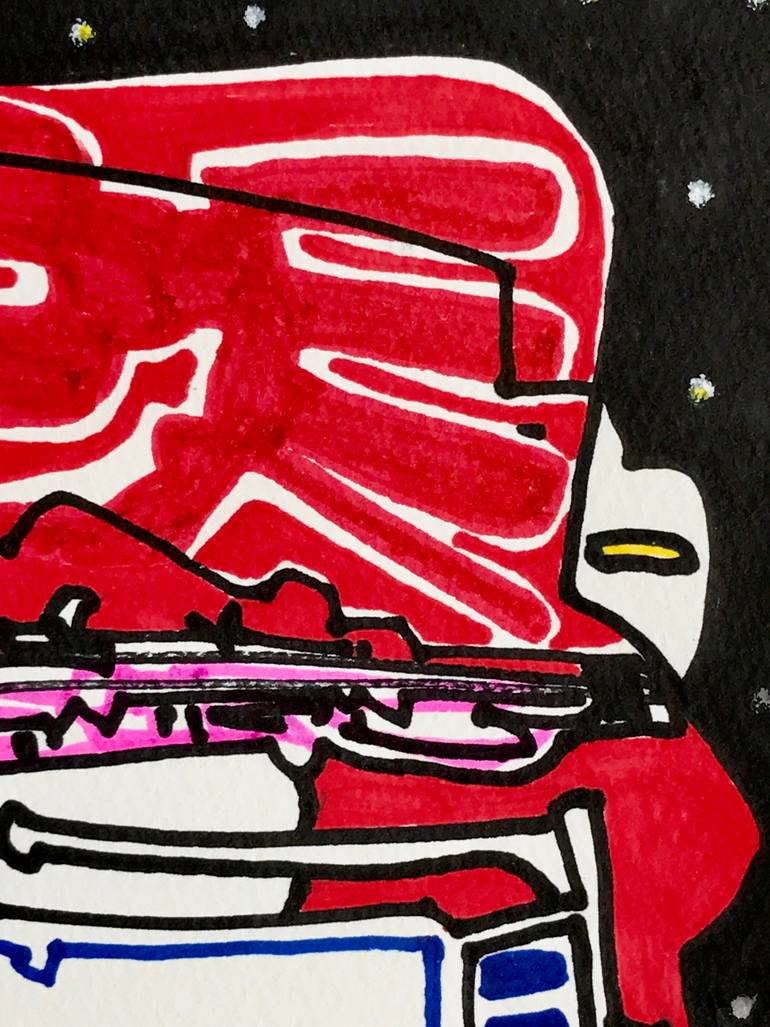 Original Abstract Science/Technology Drawing by Jim Harris