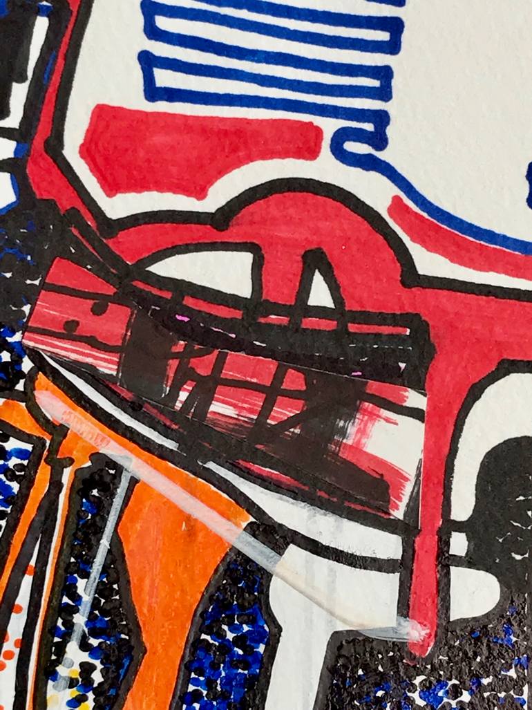 Original Abstract Science/Technology Drawing by Jim Harris