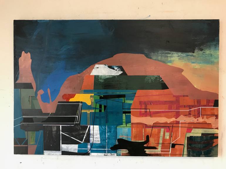 Original Abstract Expressionism Abstract Painting by Jim Harris