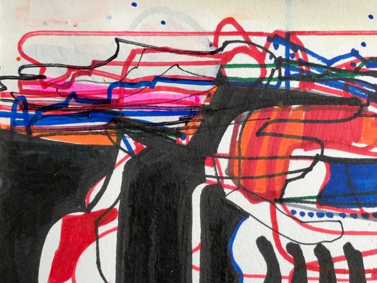 Original Abstract Expressionism Abstract Drawing by Jim Harris