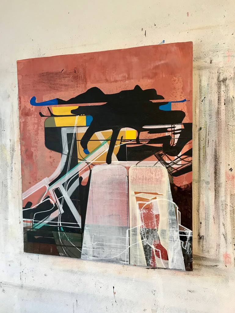 Original Abstract Technology Painting by Jim Harris