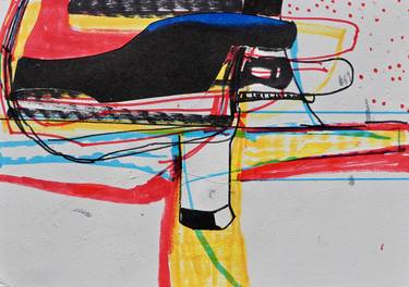 Original Abstract Expressionism Abstract Collage by Jim Harris