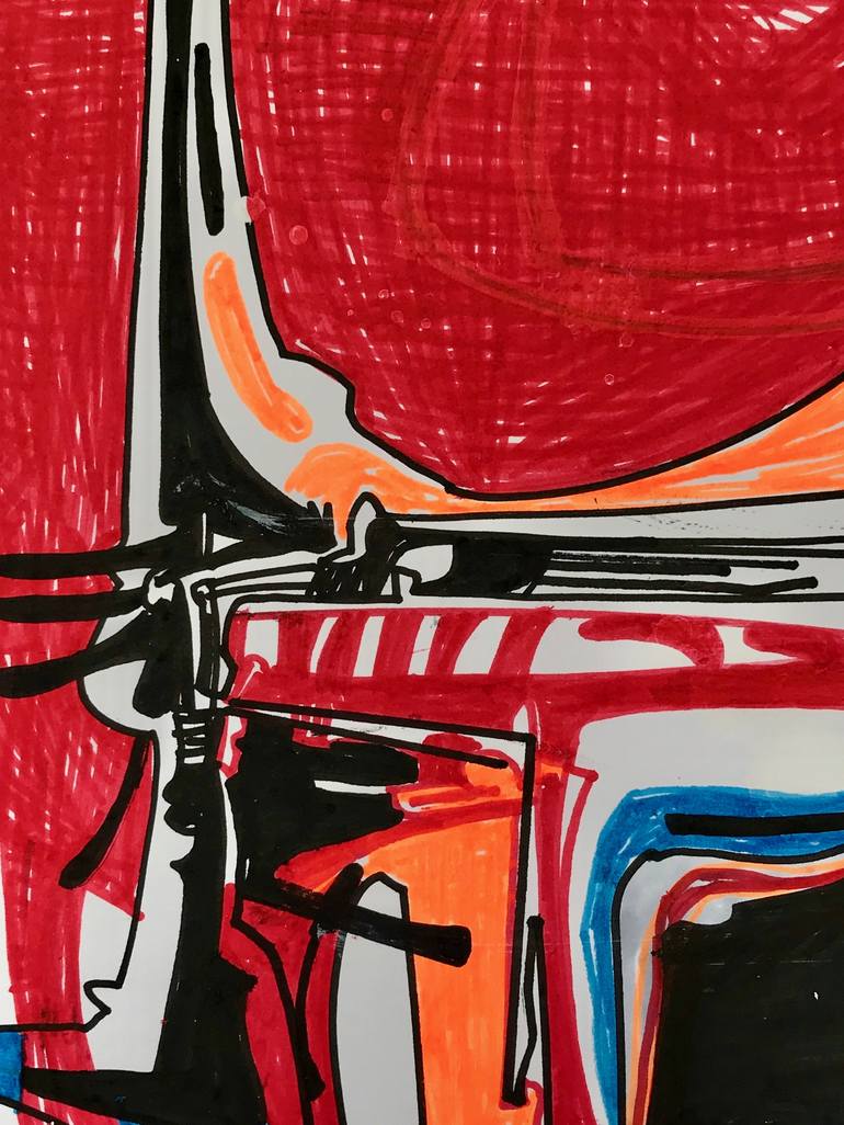 Original Abstract Drawing by Jim Harris