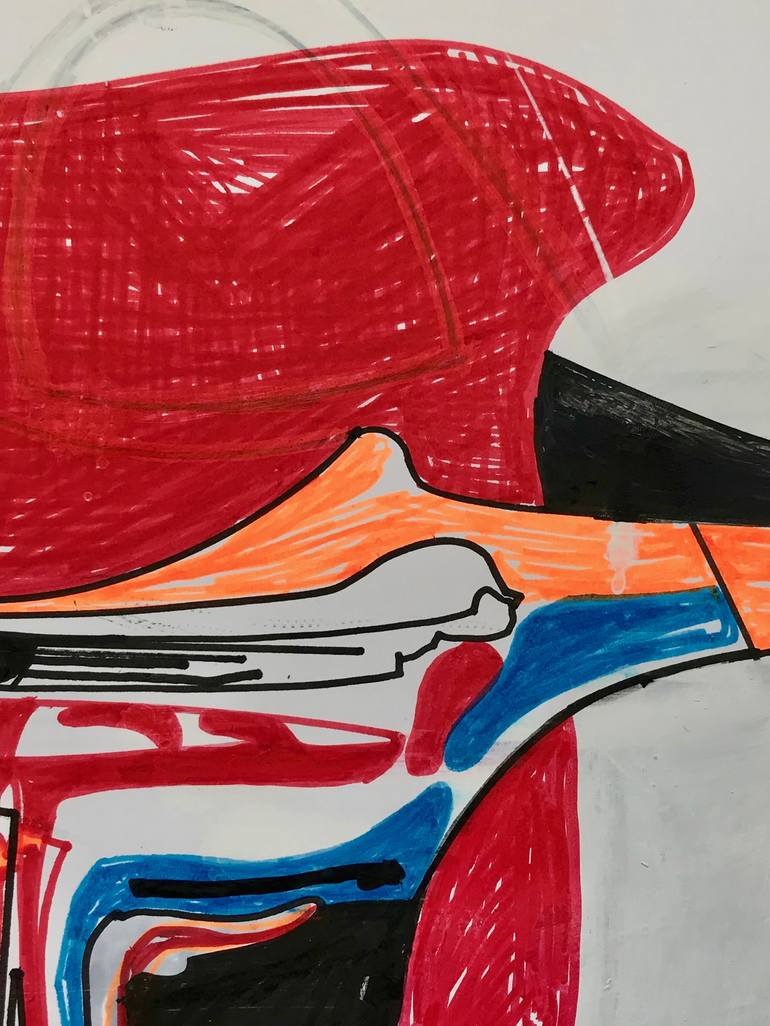 Original Abstract Drawing by Jim Harris