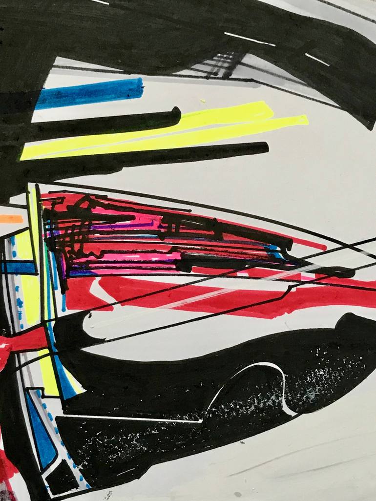 Original Abstract Drawing by Jim Harris