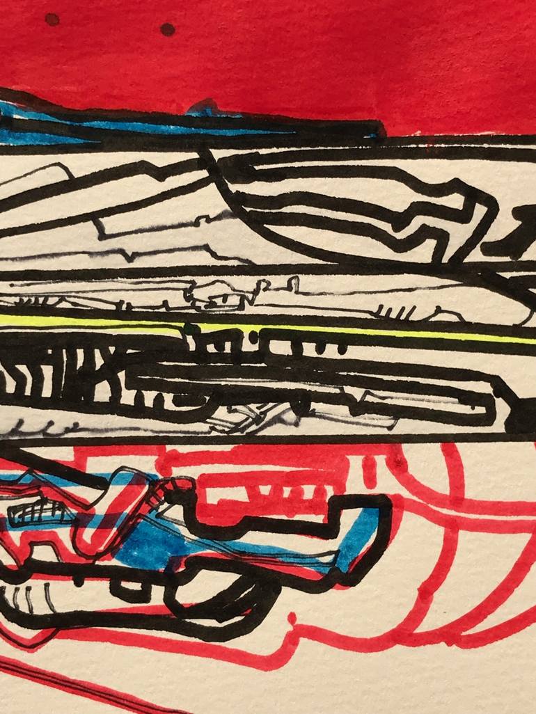 Original Abstract Expressionism Abstract Drawing by Jim Harris