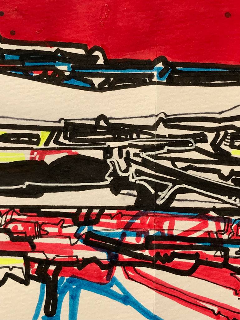 Original Abstract Expressionism Abstract Drawing by Jim Harris