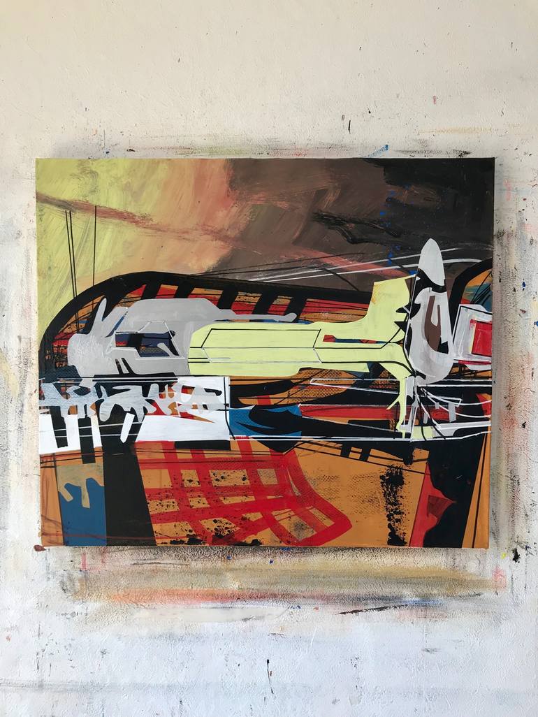 Original Abstract Expressionism Abstract Painting by Jim Harris