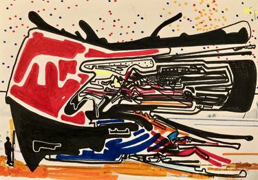 Original Abstract Technology Drawings by Jim Harris