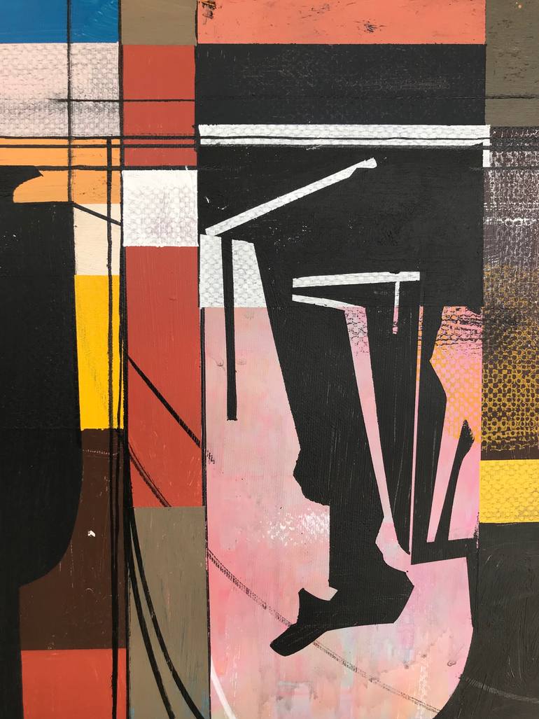Original Abstract Expressionism Architecture Painting by Jim Harris