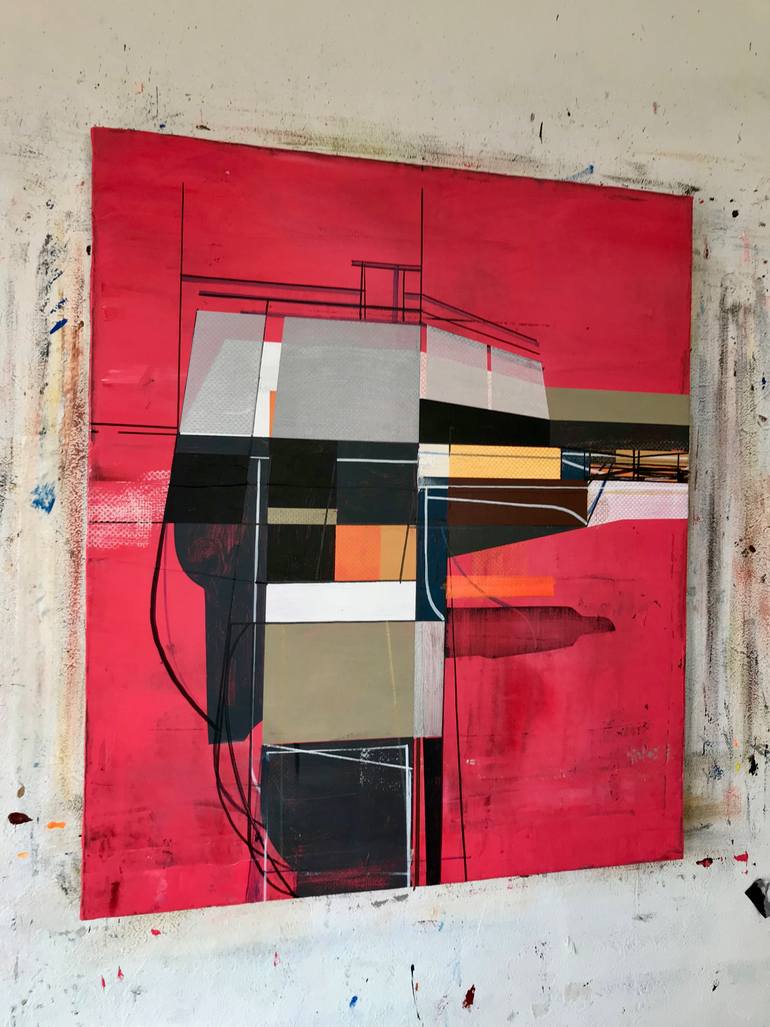 Original Abstract Technology Painting by Jim Harris