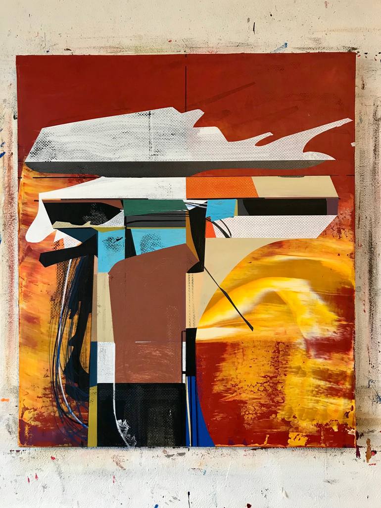Original Abstract Science/Technology Painting by Jim Harris