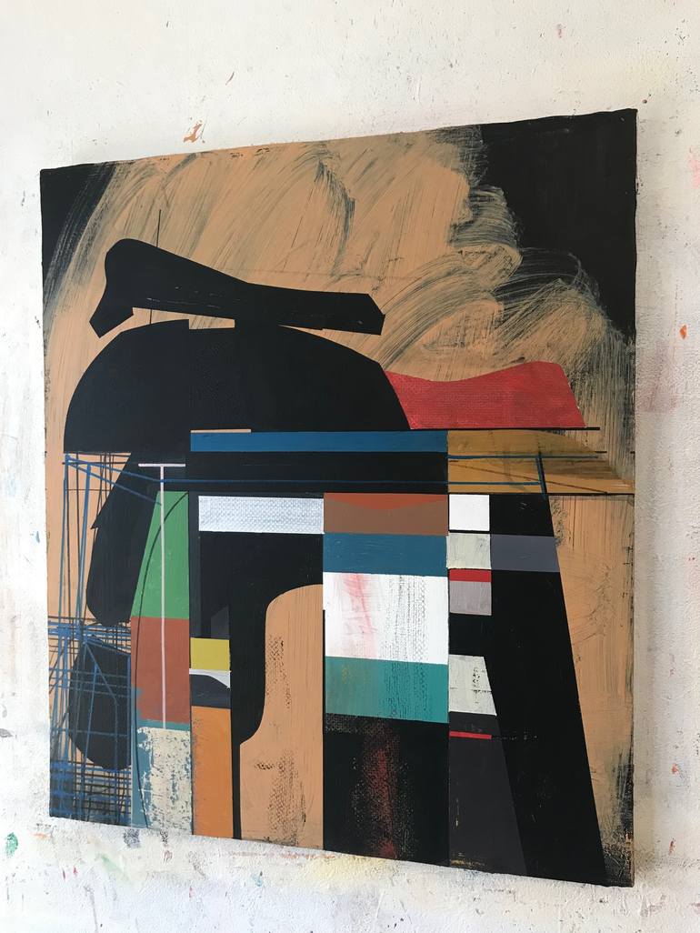 Original Abstract Architecture Painting by Jim Harris