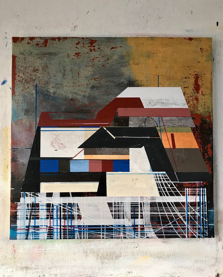 Original Abstract Technology Painting by Jim Harris