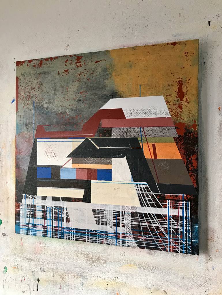 Original Abstract Technology Painting by Jim Harris