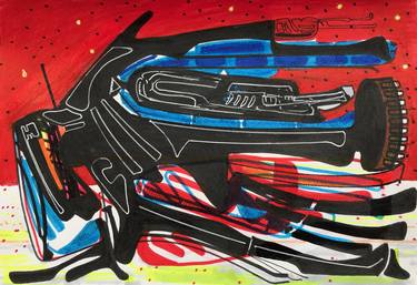 Print of Abstract Technology Drawings by Jim Harris