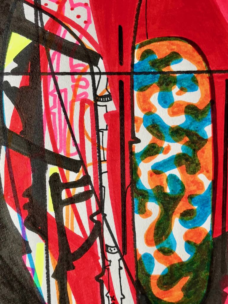 Original Abstract Technology Drawing by Jim Harris