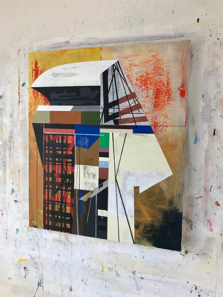 Original Abstract Technology Painting by Jim Harris