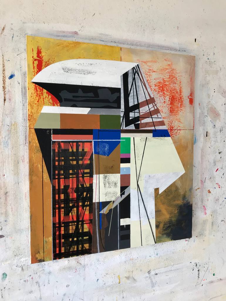 Original Abstract Technology Painting by Jim Harris