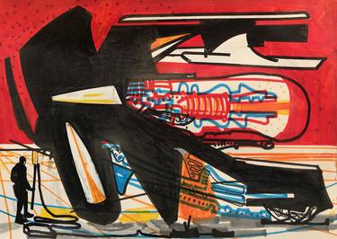 Print of Abstract Technology Drawings by Jim Harris