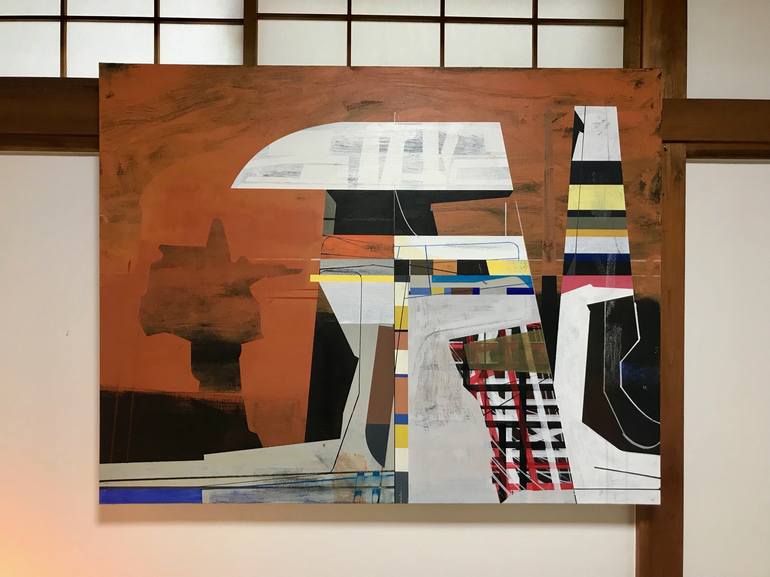 Original Abstract Technology Painting by Jim Harris