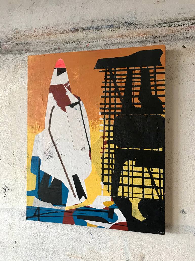 Original Abstract Science/Technology Painting by Jim Harris