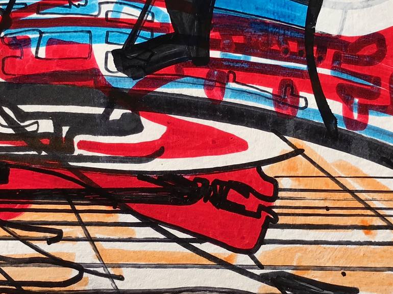 Original Abstract Drawing by Jim Harris