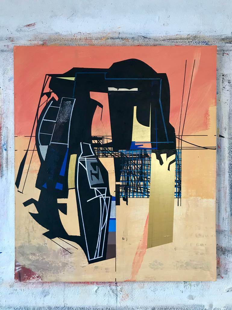 Original Abstract Technology Painting by Jim Harris