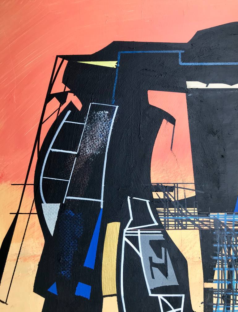 Original Abstract Technology Painting by Jim Harris