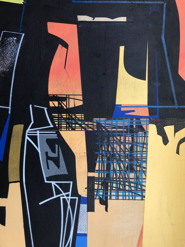 Original Abstract Technology Painting by Jim Harris