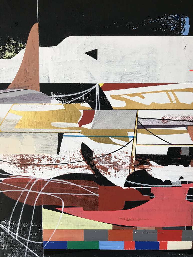 Original Abstract Technology Painting by Jim Harris