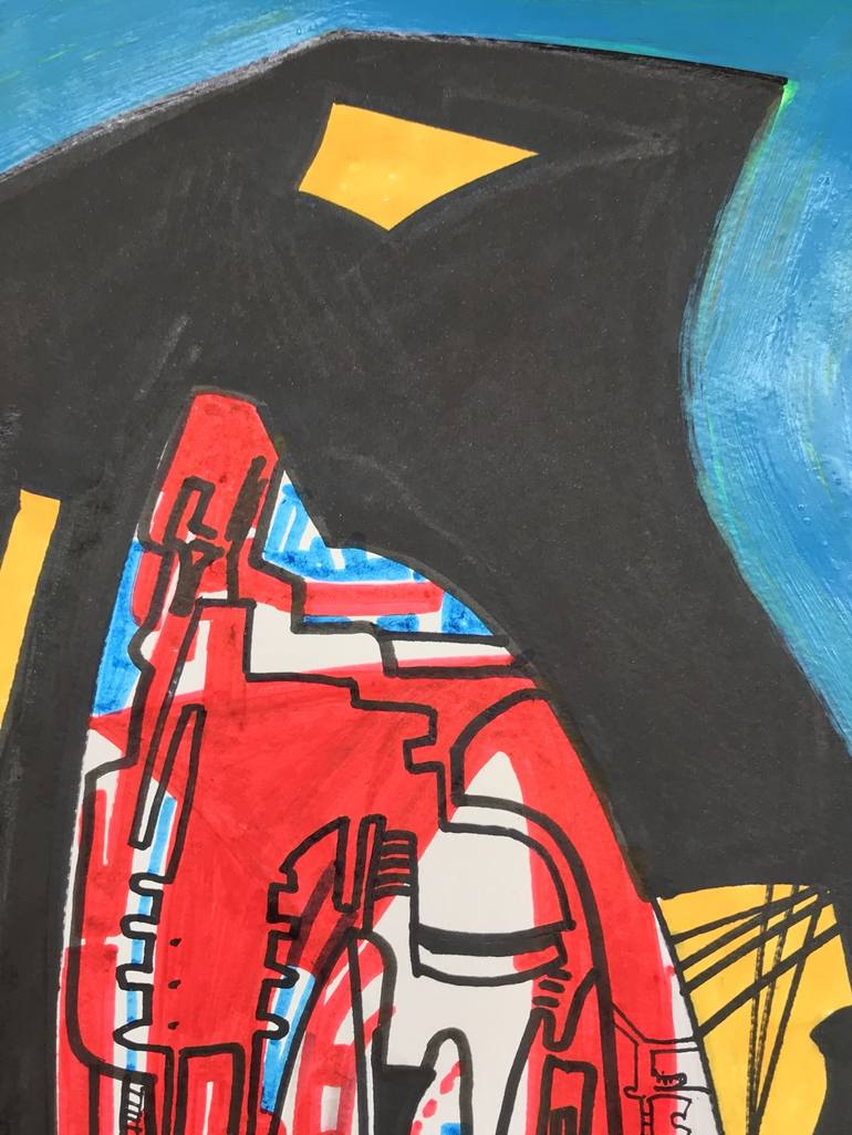 Original Abstract Technology Drawing by Jim Harris