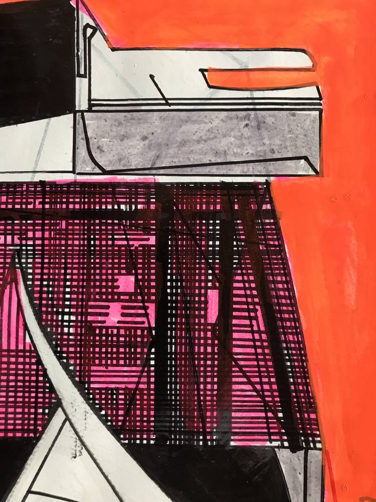 Original Abstract Drawing by Jim Harris