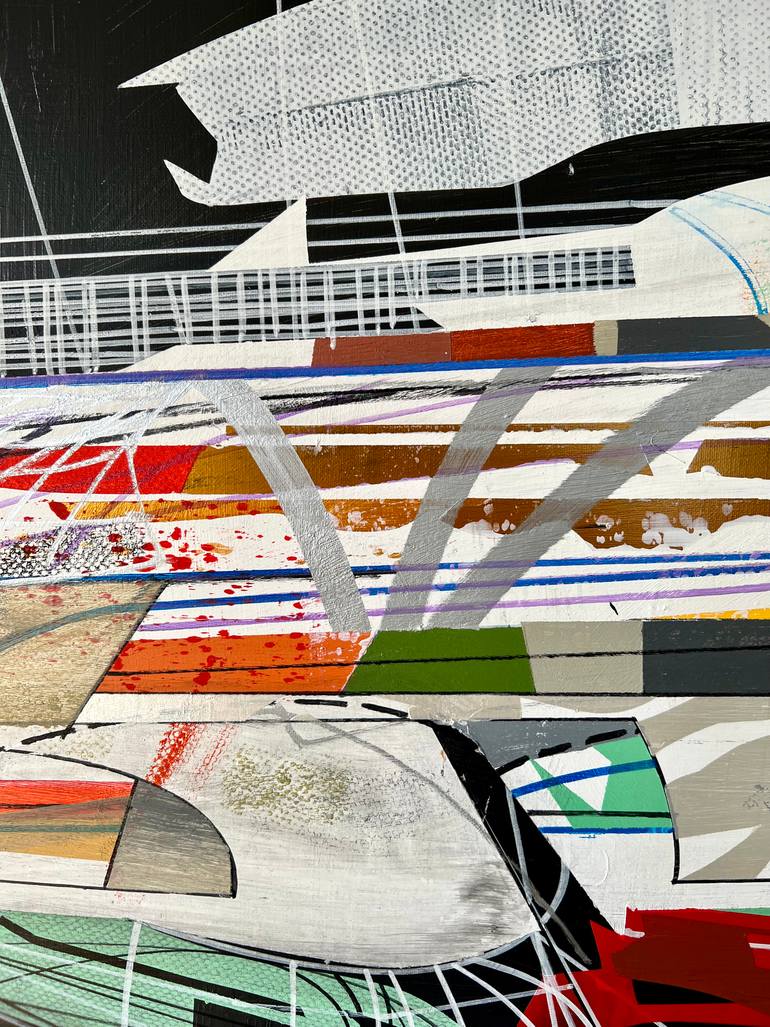 Original Abstract Technology Painting by Jim Harris