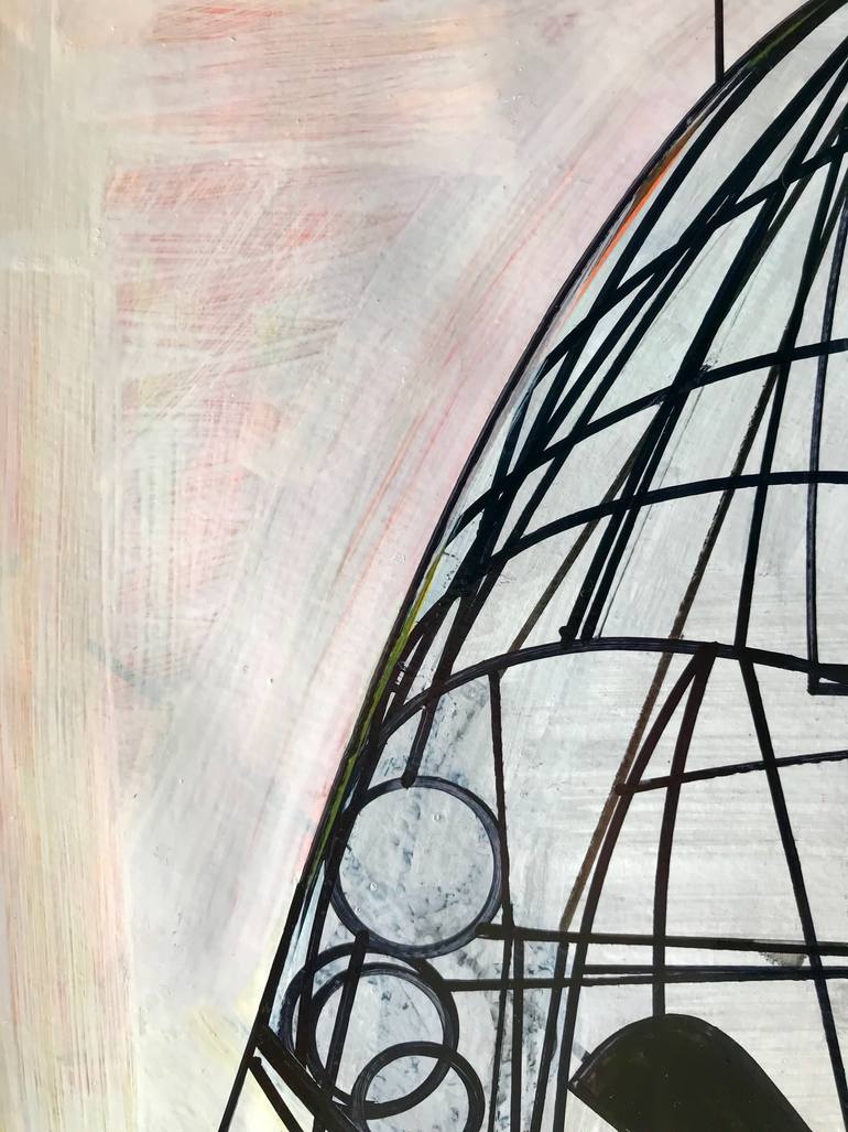 Original Abstract Architecture Drawing by Jim Harris