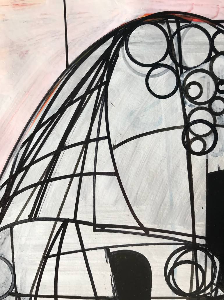 Original Abstract Architecture Drawing by Jim Harris