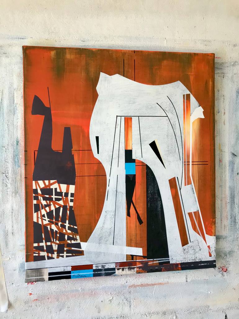 Original Abstract Architecture Painting by Jim Harris