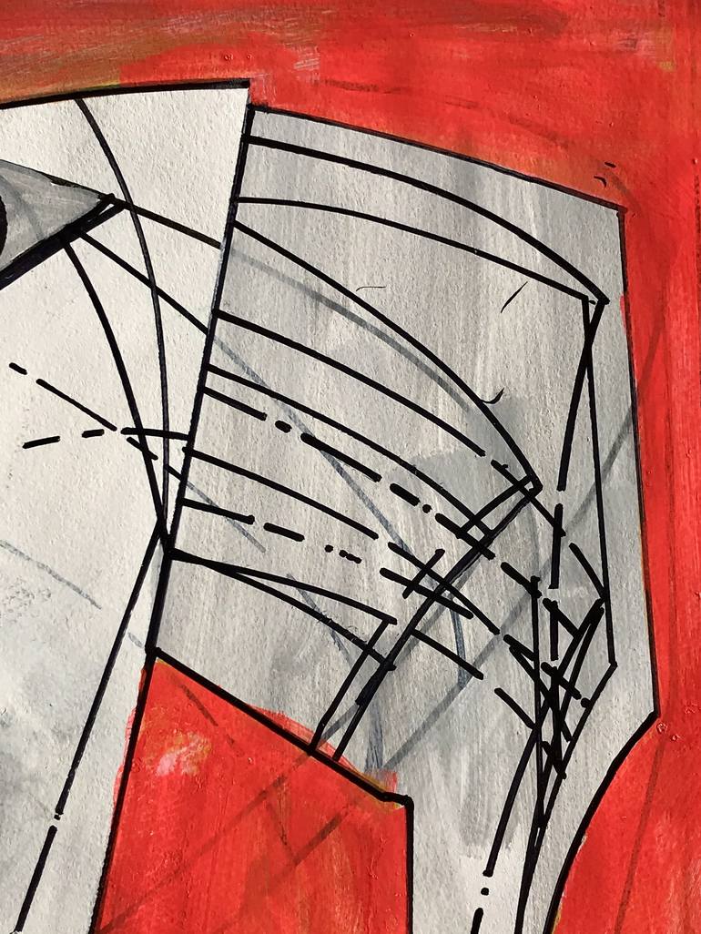 Original Abstract Architecture Drawing by Jim Harris