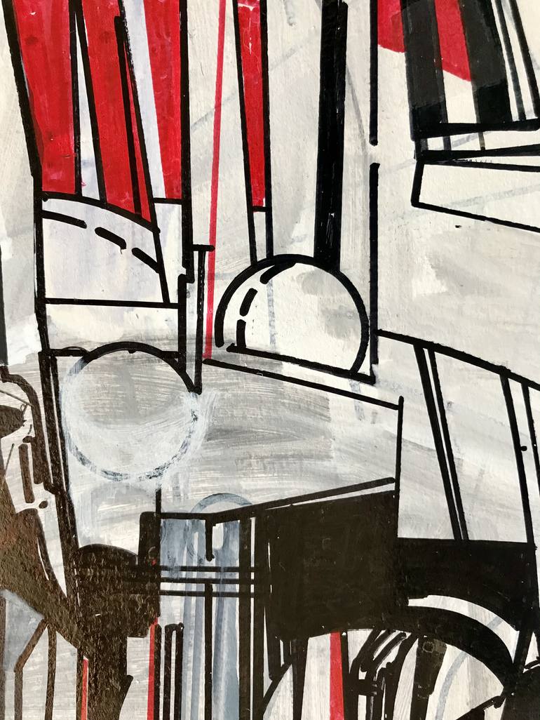 Original Abstract Science/Technology Drawing by Jim Harris