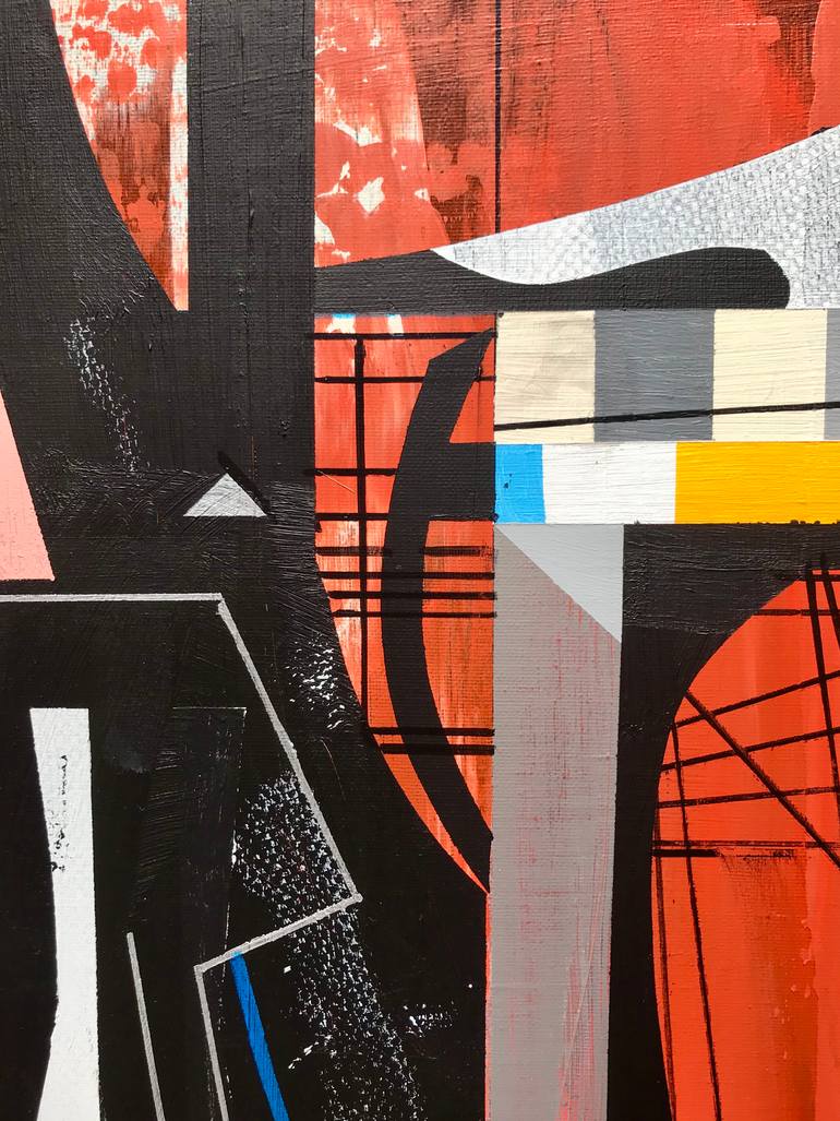 Original Abstract Architecture Painting by Jim Harris