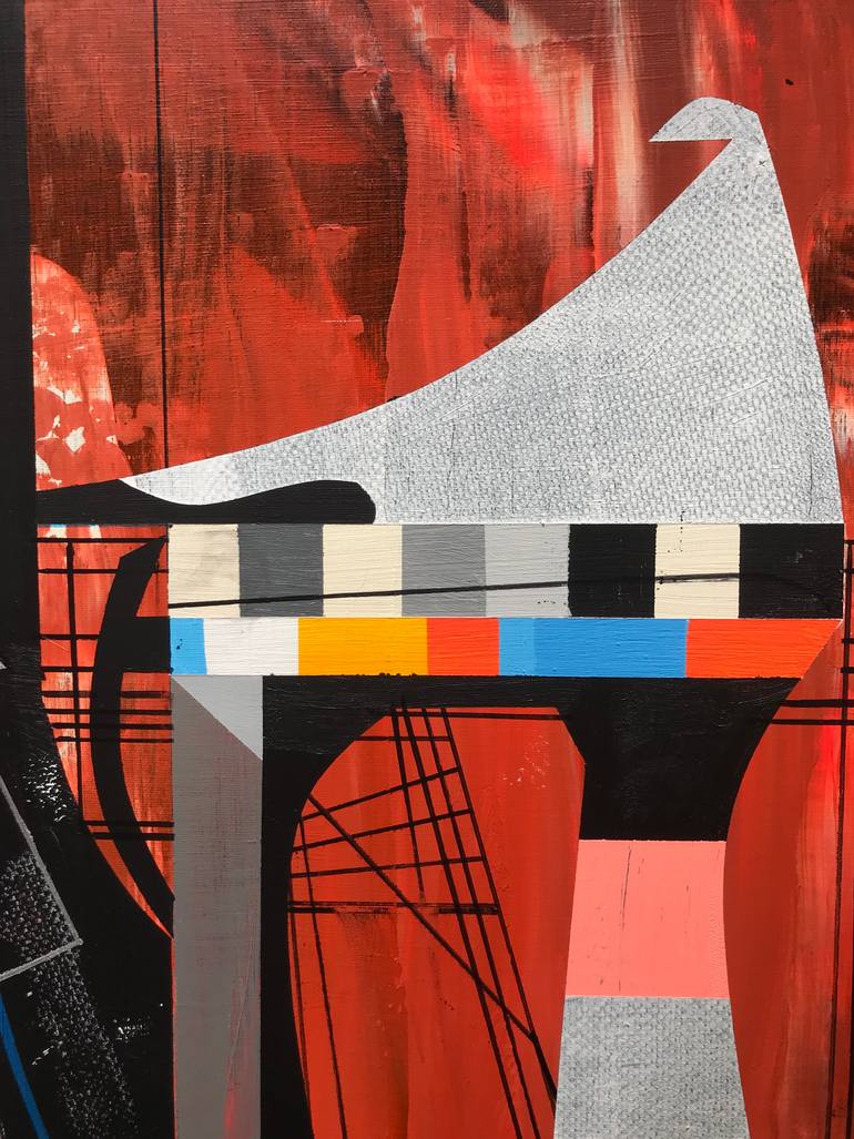 Original Abstract Architecture Painting by Jim Harris