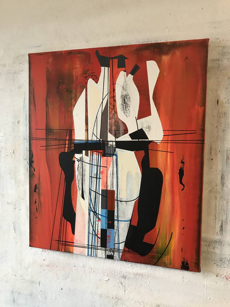 Original Abstract Architecture Painting by Jim Harris