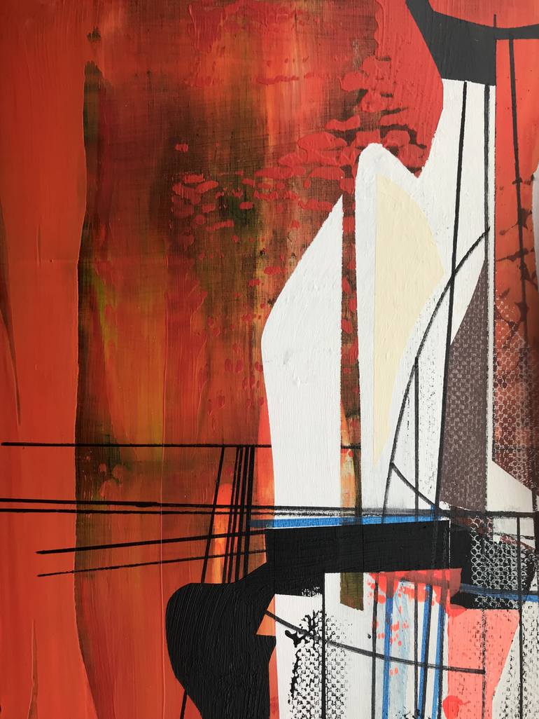 Original Abstract Architecture Painting by Jim Harris