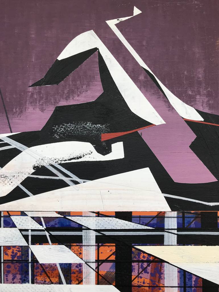 Original Abstract Architecture Painting by Jim Harris