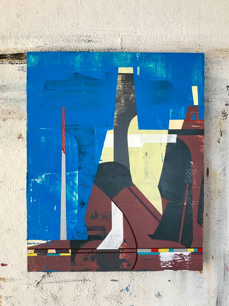 Original Abstract Architecture Painting by Jim Harris