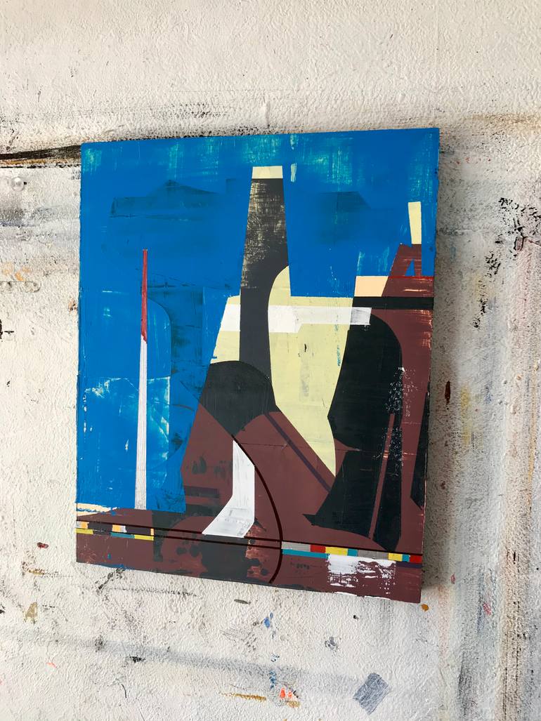 Original Abstract Architecture Painting by Jim Harris