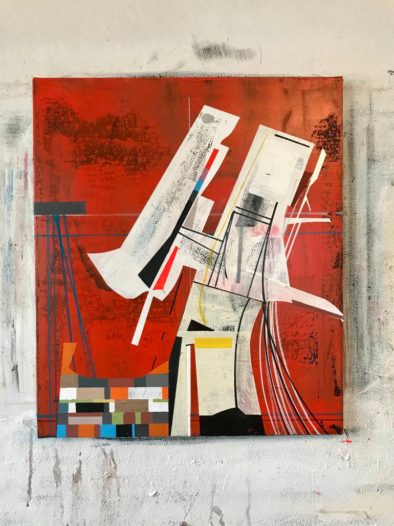 Original Abstract Architecture Painting by Jim Harris