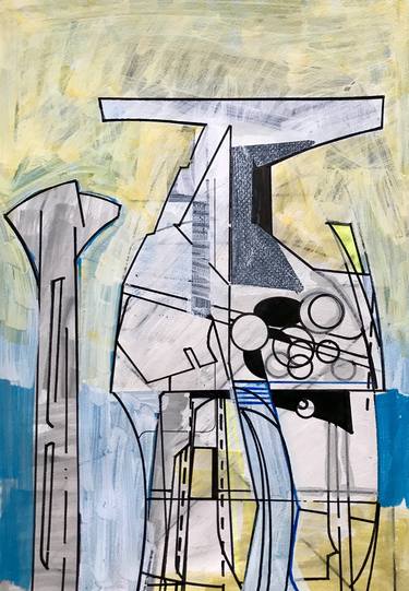 Print of Abstract Architecture Drawings by Jim Harris