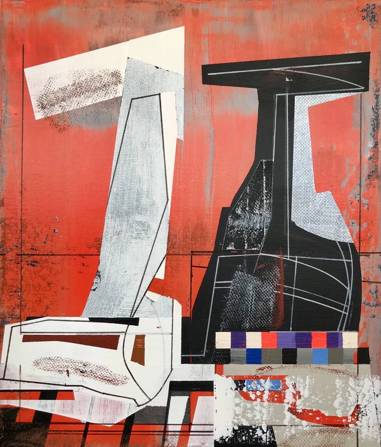 Structure at Saint-Valery-sur-Somme. Painting by Jim Harris | Saatchi Art